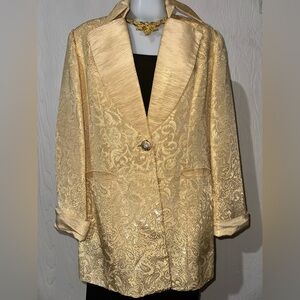 Vintage Metallic Gold Caramia Blazer Large